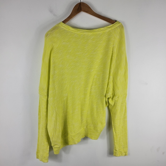 Anthropologie Micro Ribbed Drop Shoulder Asymmetric Hem Tee - Picture 6 of 8